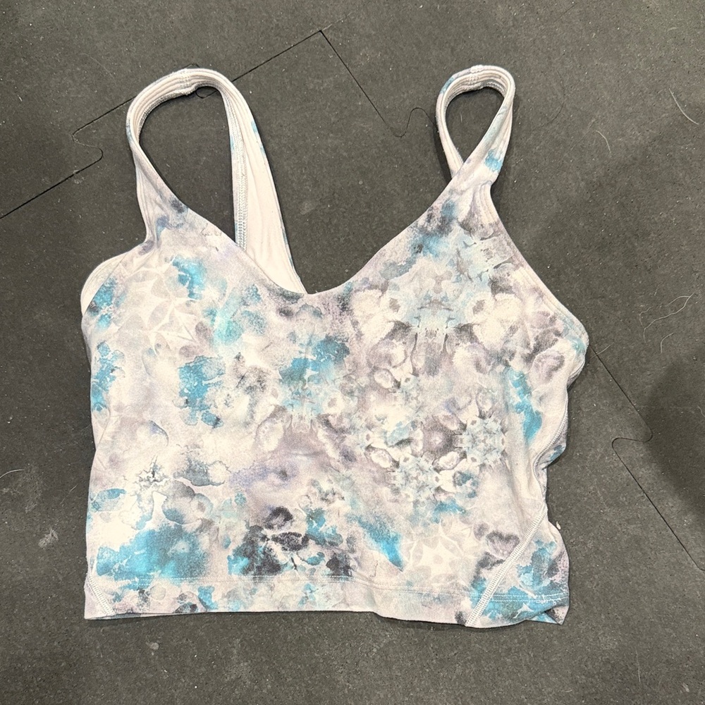 lululemon Aline Tank- Blue and Gray Camisol